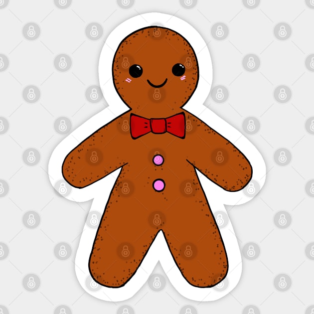 Happy Gingerbread Man Sticker by OurSimpleArts